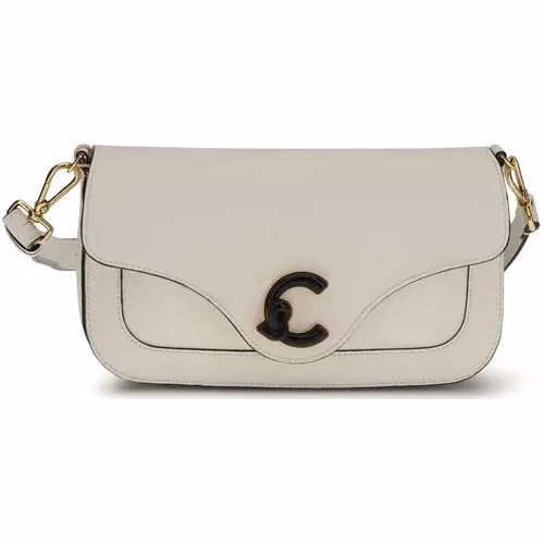 Coccinelle White Calf Leather Bos Taurus Shoulder Bag