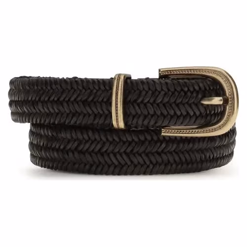 Brunello Cucinelli Black Calf Leather Bos Taurus Regular Belt