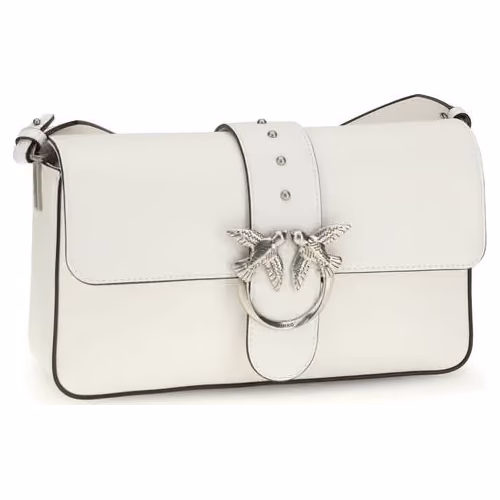 PINKO White Leather Shoulder Bag