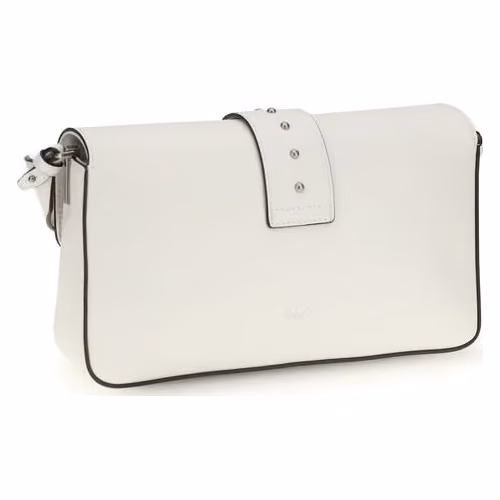 PINKO White Leather Shoulder Bag