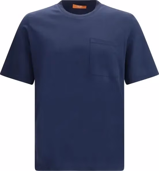 Cruna Blue Cotton T-Shirt