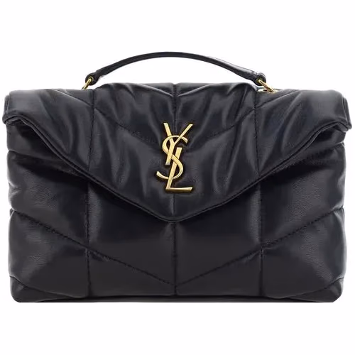 Saint Laurent Black Lamb Ovis Aries Aries Shoulder Bag