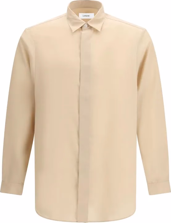 Lardini Beige Tencel Dress Shirt