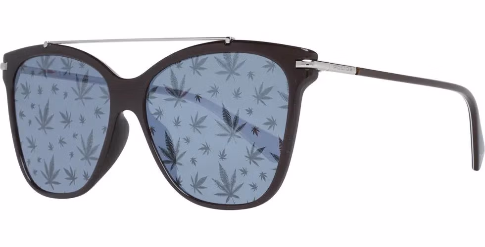 Police Brown Metal & Plastic Sunglasses