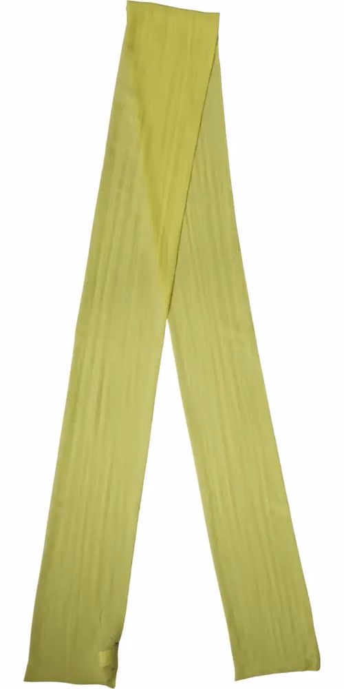Dolce & Gabbana Yellow Green Silk Sash Foulard Stole 292cm x 19cm Scarf
