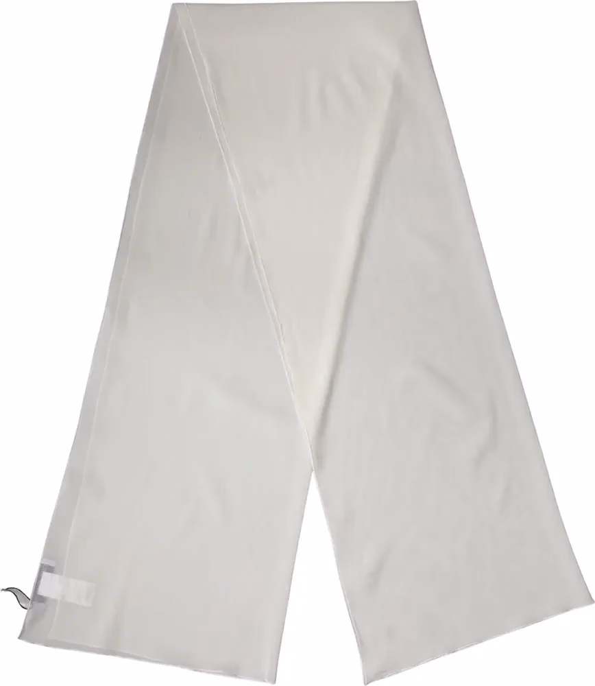 Dolce & Gabbana Off White Silk Neck Wrap Shawl Stole 200cm x 64cm Scarf