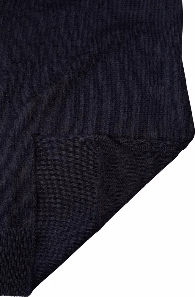 Dolce & Gabbana Blue Wool Knitted Shawl Neck Wrap 200cm x 25cm  Scarf