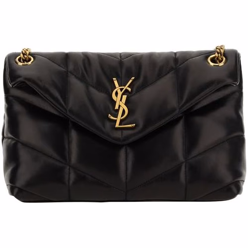 Saint Laurent Black Lamb Leather Shoulder Bag
