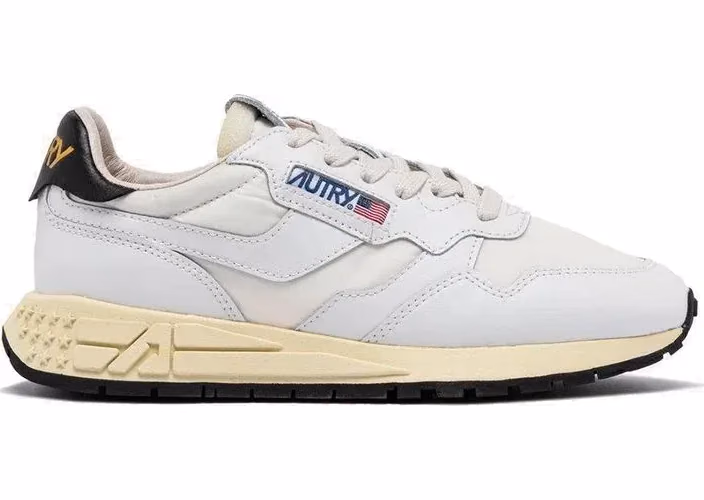 Autry White Fabric Athletic Sneakers