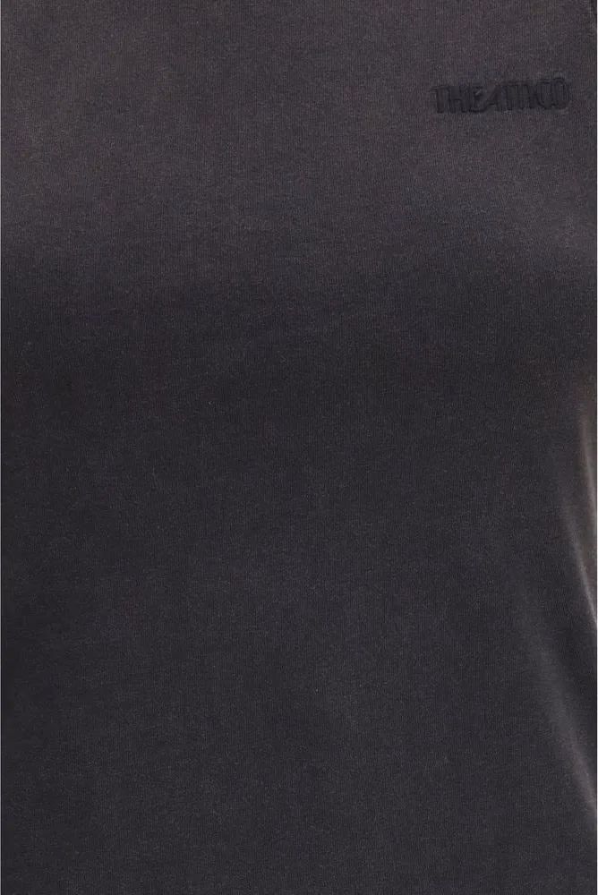 The Attico Black Cotton Sleeveles T-Shirt