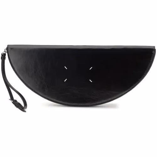 Maison Margiela Black Calf Leather Bos Taurus Clutch Bag