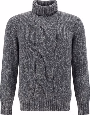 Gray Cashmere Turtleneck