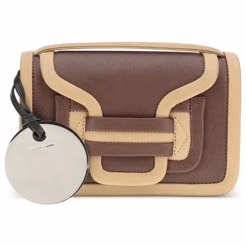 Pierre Hardy Brown Calf Leather Bos Taurus Shoulder Bag
