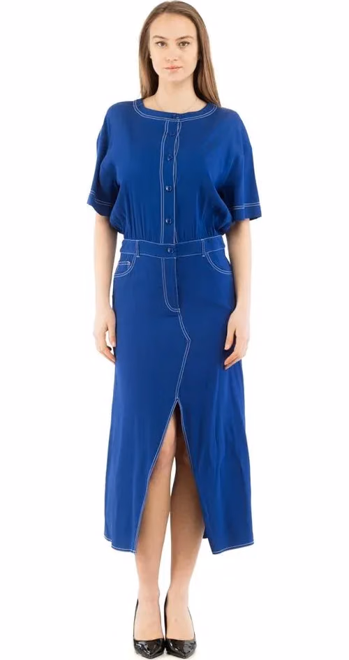 Moschino Multicolor Marabou Casual Dress