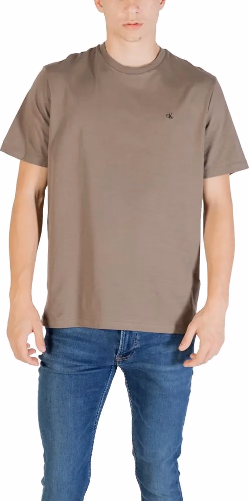 Calvin Klein Jeans Brown Cotton T-Shirt