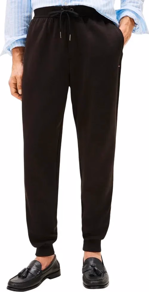 Tommy Hilfiger Black Cotton Joggers (Workout Pants)