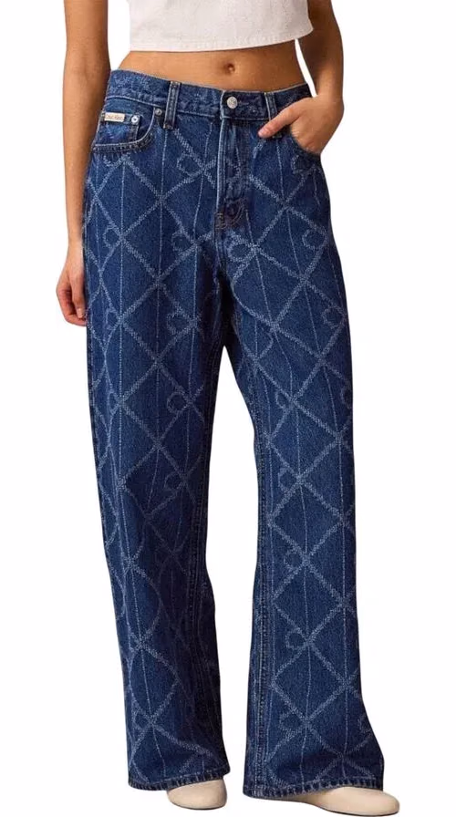 Calvin Klein Jeans Blue Cotton Boyfriend Jeans