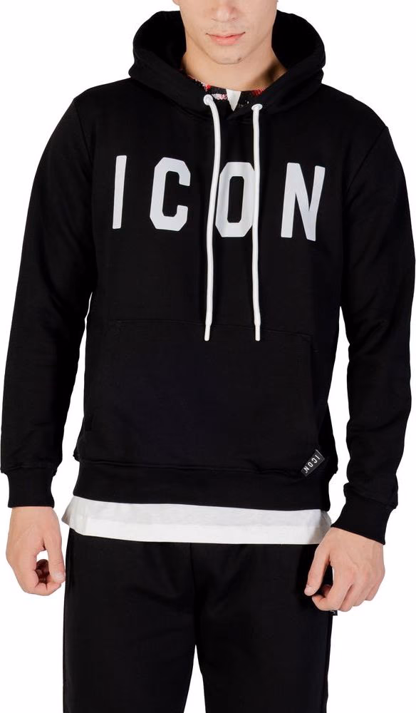 Icon Black And White Cotton Hoodie