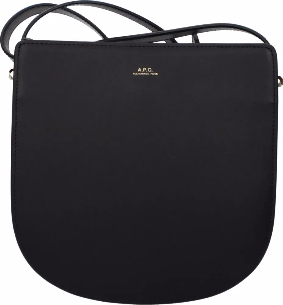 A.P.C. Black Leather Crossbody Bag