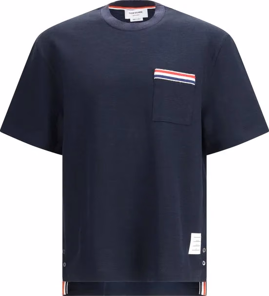 Thom Browne Blue Cotton T-Shirt