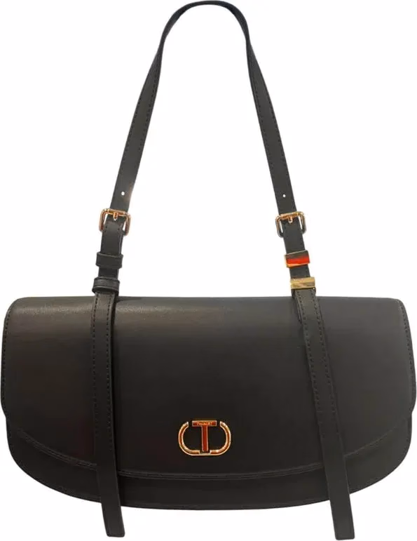 Twinset Black PU Women Shoulder Bag