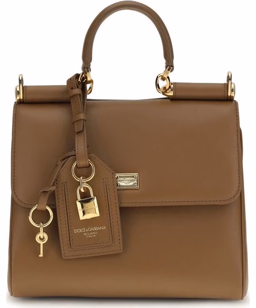 Dolce & Gabbana Brown Calf Leather Bos Taurus Shoulder Bag