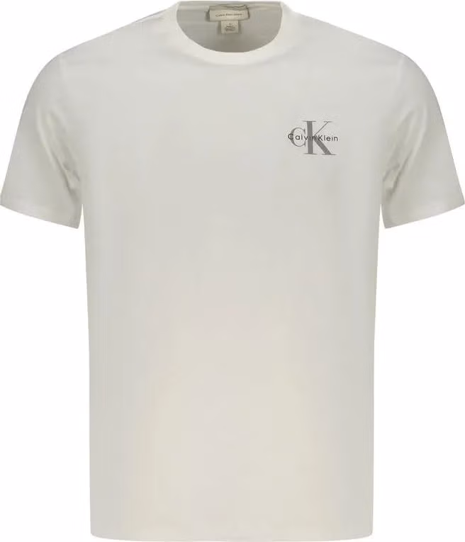 Calvin Klein White Cotton Men T-Shirt