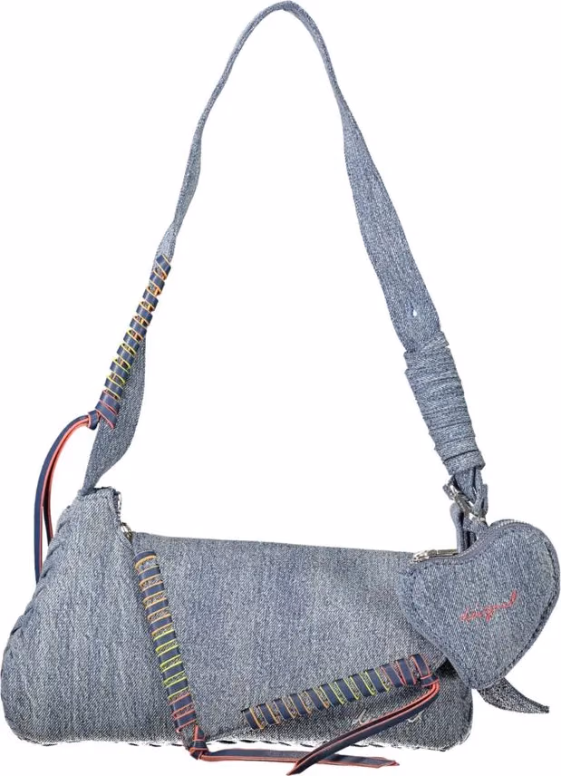 Desigual Azzurro Cotton Women Shoulder Bag