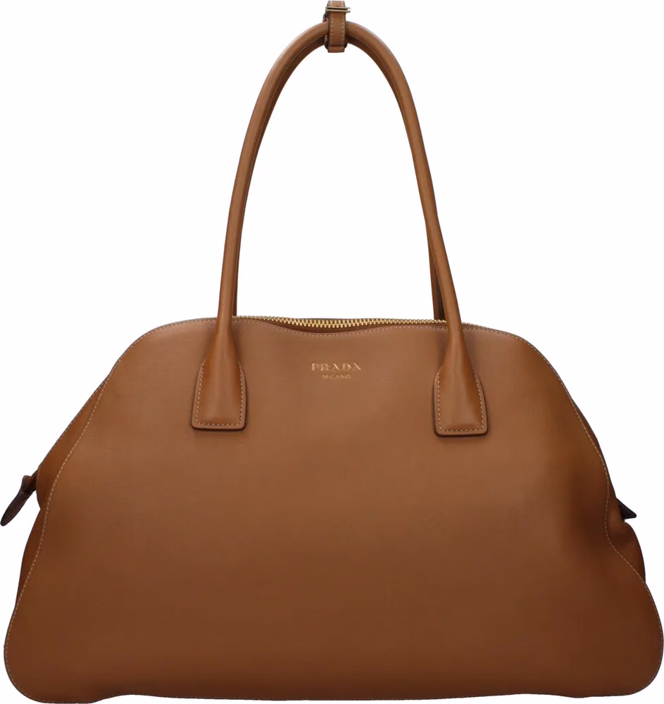 Prada Brown Leather Shoulder Bag