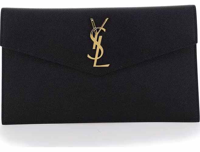 Saint Laurent Black Calf Leather Bos Taurus Wallet