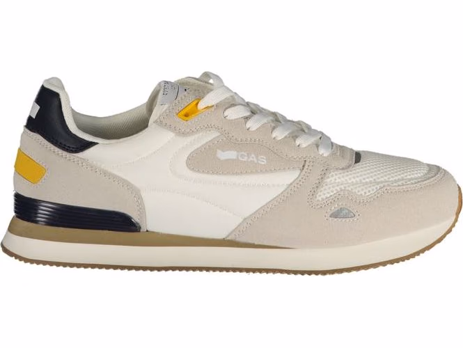 Gas White Polyester Men Sneaker