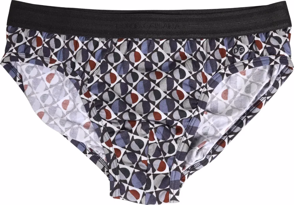 Dolce & Gabbana Multicolor Patterned Men Midi Brief Underwear