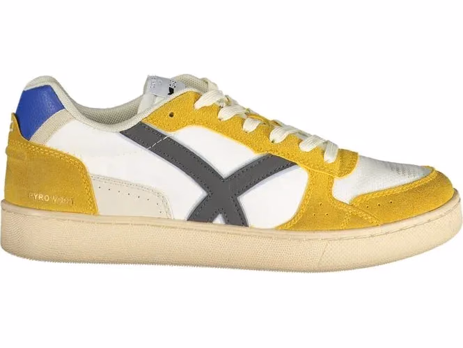 Gas White Polyester Men Sneaker