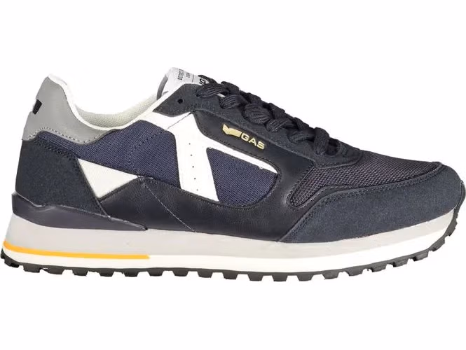 Gas Blue Polyurethane Men Sneaker