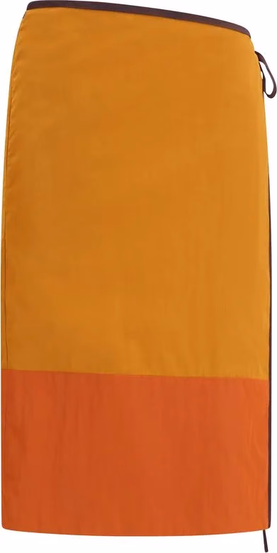 Saint Laurent Orange Nylon Midi Skirt
