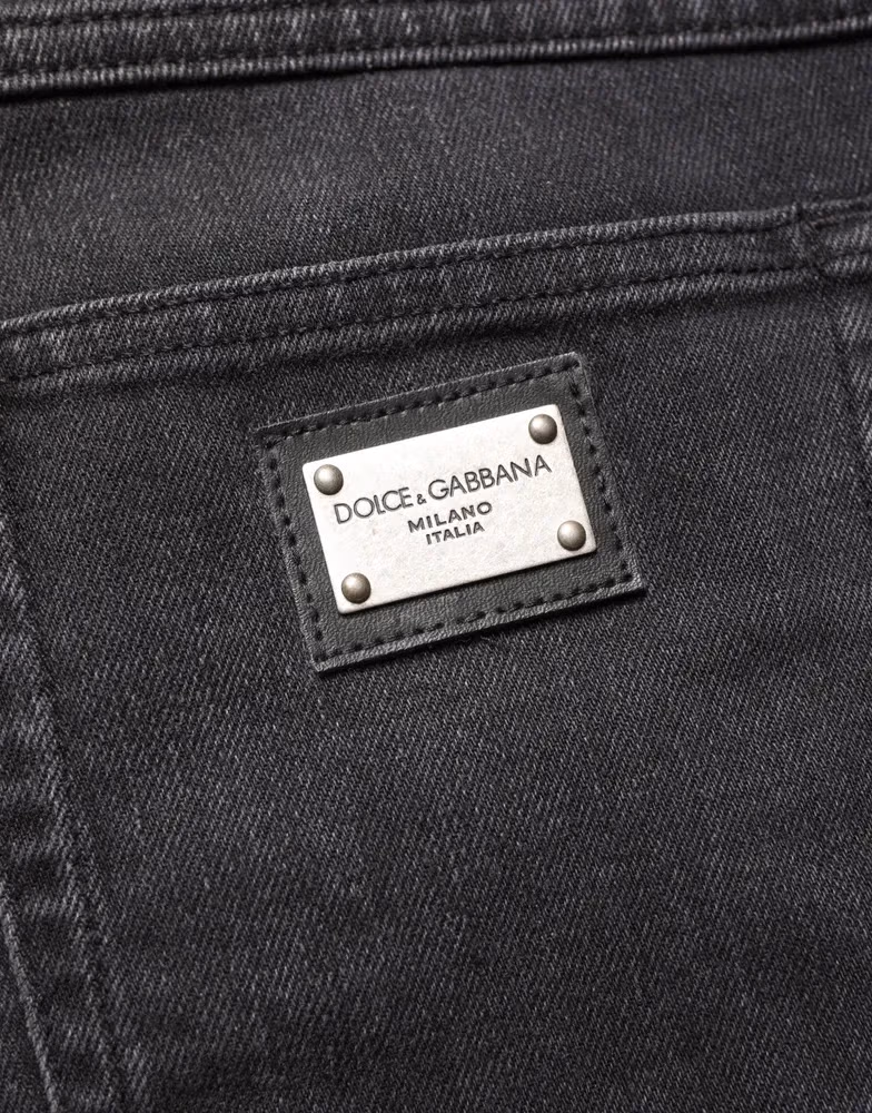 Dolce & Gabbana Black Cotton Stretch Regular SkinnyDenim Jeans