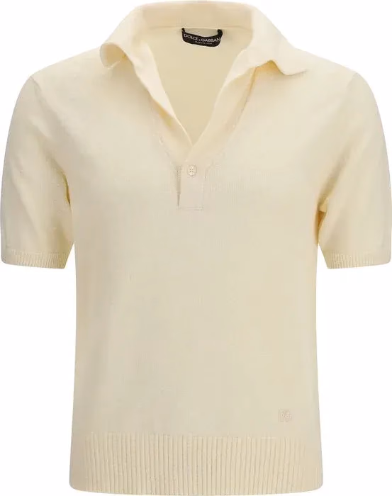 Dolce & Gabbana Beige Cotton Polo Shirt