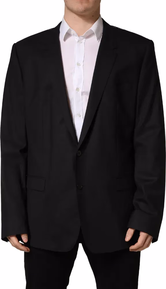 Dolce & Gabbana Black Single Breasted 2 Button Suit Jacket