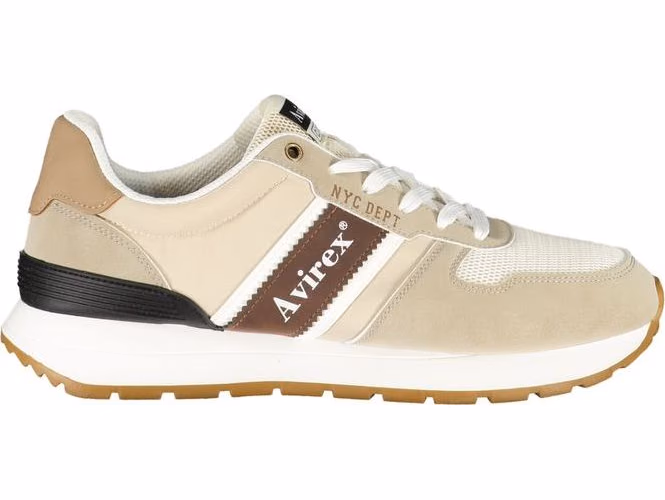 Avirex Beige Polyurethane Mens Sneaker