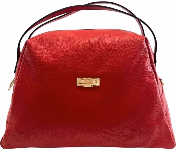 Baldinini Trend Red Leather Women Shoulder Bag