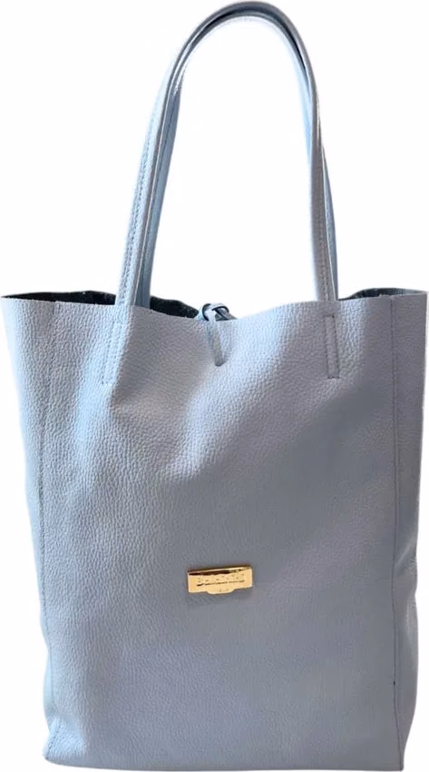 Baldinini Trend Blue Cowhide Clutch Bag