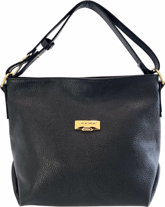 Baldinini Trend Black Leather Women Shoulder Bag