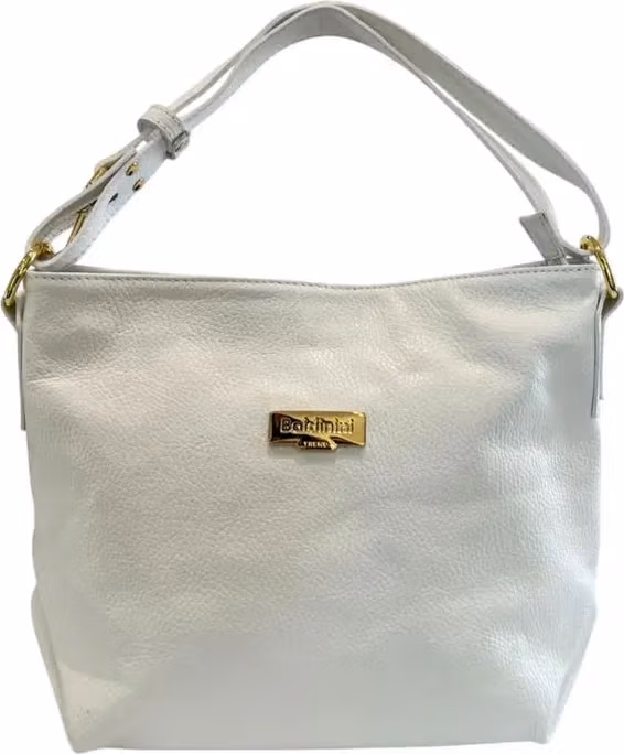 Baldinini Trend White Cowhide Clutch Bag
