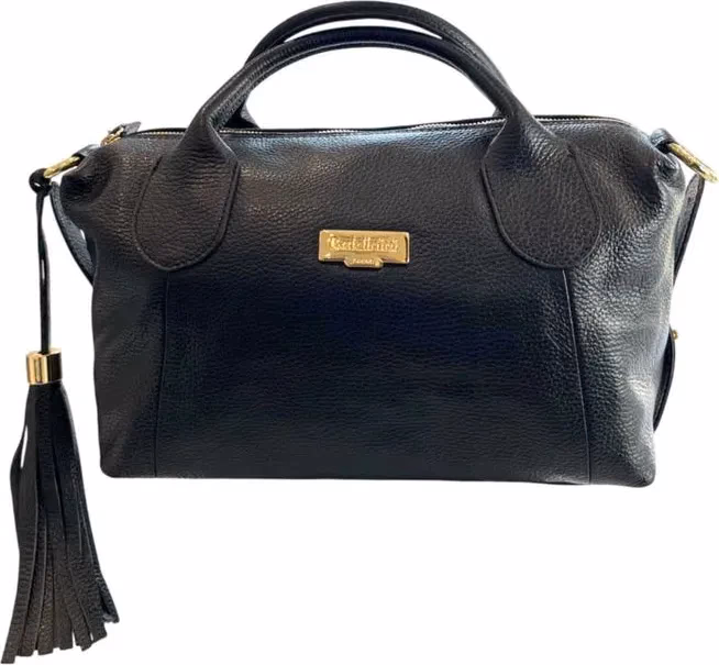 Baldinini Trend Black Leather Women Handbag