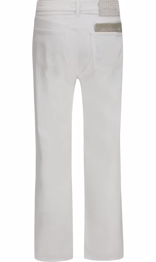 Jacob Cohen White Cotton Straight-Leg Jeans
