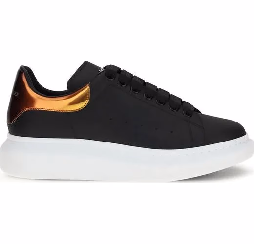 Alexander McQueen Black Calf Leather Bos Taurus Platform Sneakers
