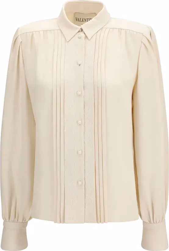 Valentino Garavani Beige Silk Shirt