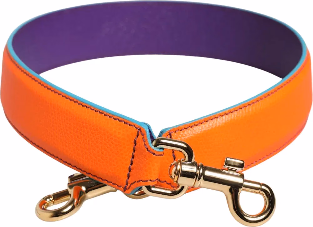 Dolce & Gabbana Orange Purple Calf Leather Bag Accessory  Shoulder Strap