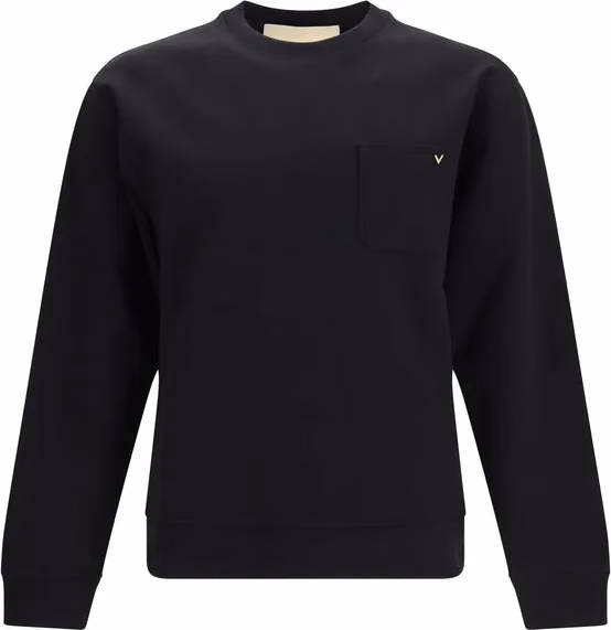 Valentino Garavani Black Cotton Sweatshirt