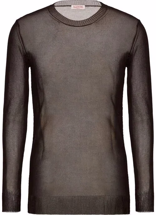 Valentino Garavani Brown Silk Sweatshirt